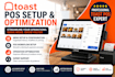 set up toast pos restaurant pos system and menu