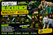 create custom blockbench minecraft 3d models, mobs, items and game assets