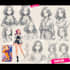 create full anime character sheet