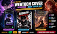 design webtoon cover, webcomic, book cover art