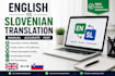 translate english to slovenian manually