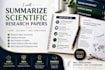 summarize scientific research papers