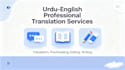 translate english to urdu with proofreading and editing