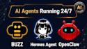 install openclaw setup, buzz, hermes agent and ai agent setup