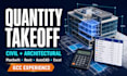 provide accurate civil and architectural quantity takeoffs