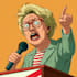 create a political or satirical cartoon