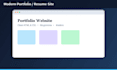 create a modern portfolio or resume website with HTML CSS