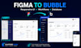 convert figma to bubble and build a responsive bubble web app
