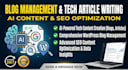 blog management, and tech article writing