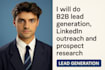 do b2b lead generation, linkedin outreach and email prospect research