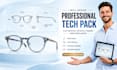 design professional tech pack, flat sketch, optical frames and eyeglasses