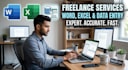 work on word,excel,word, data entry,convert,copy paste work