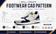 create footwear cad pattern, shoe tech pack and flat drawing