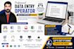 be your virtual assistant for data entry, copy paste