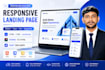 build a responsive landing page using HTML,CSS and javascript