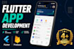 develop a flutter app with clean UI and firebase backend
