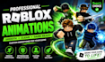 create professional custom roblox game animations, emotes, combat, and npcs