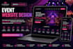 design event website, event booking, ticket website