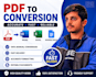 convert PDF to word, excel, or google docs manually
