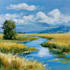 paint a custom landscape oil painting on canvas