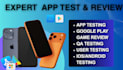 test review app play store website review qa testing ios android