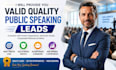 provide profitable public speaking leads and conference speaking