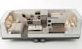 design a 3d caravan, camper van, bus home, and rv interior