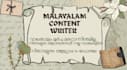 write high quality malayalam articles , blogs , poems and website content