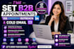 set b2b appointments via linkedin outreach and cold email
