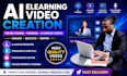create ai elearning videos, online course and training videos heygen synthesia