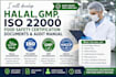 develop halal, gmp, iso 22000 food safety certification documents, audit manual