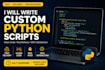 write python scripts and fix code bugs
