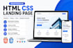 build a responsive HTML CSS landing page
