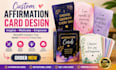 design custom printable affirmation cards motivational cards etsy greeting cards