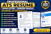 provide  professional, ats resume, cover letter, linkdin profile optmization