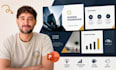 design corporate presentation, professional company deck, business slides