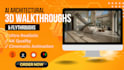 create realistic 3d architecture walkthrough animation and 3d rendering