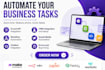 automate your business workflows using zapier, pabbly, make com, n8n ai agent