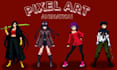 pixel art animation pixel art character design 2d sprite sheet pixel animation