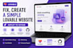 fix, create a simple lovable website, deploy to github