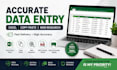 accurate data entrycopy paste exel and web researsh