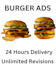 design professional fast food social media posts and burger ads using canva