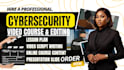 do cybersecurity video course, online course content, ai, lesson plan, ppt slide