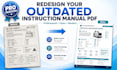 redesign your outdated instruction manual PDF professionally