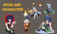 create pixel art characters, sprite sheet, pixel animation, pixel game art