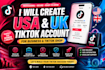 create USA UK tiktok account