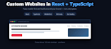 build a fast custom website in react and typescript