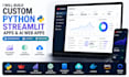 build custom python streamlit app dashboard and ai web application