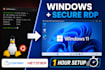 install windows rdp on your contabo or hetzner vps in 1 hour
