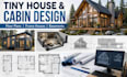 design modern tiny house, cabin, frame house and basement floor plan